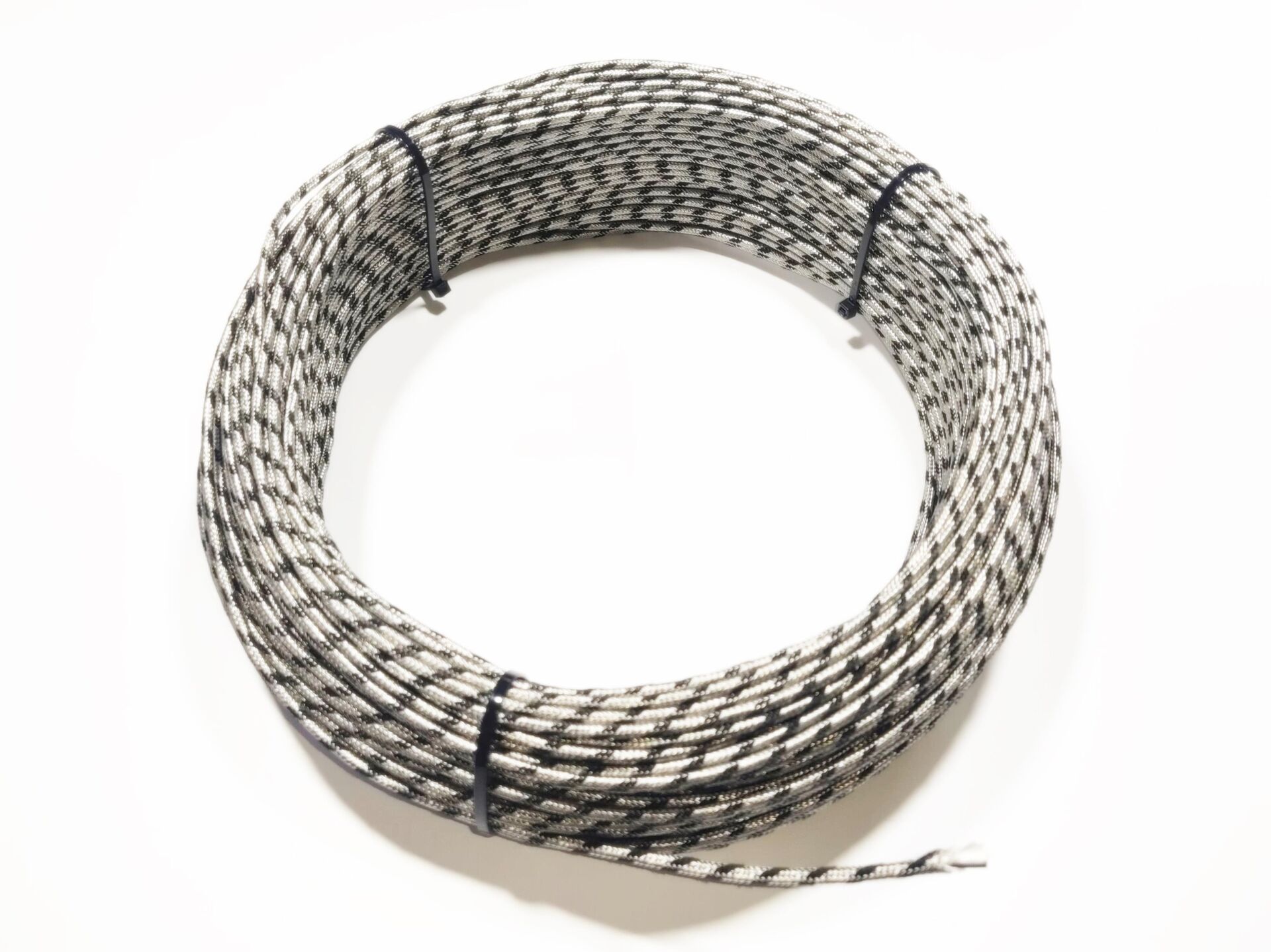 2x0,22mm J Tipi Termokupl Kompanzasyon Çelik Örgülü Kablo 300 Derece dayanım - 2x0,22mm J Type Thermocouple Compensation Steel Braided Cable 300 Degree