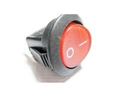 Yuvarlak Işıklı On/Off Anahtar Soketli Kırmızı