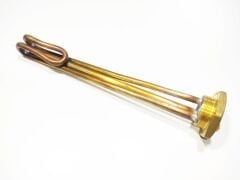 1 1/4 Bakır Bükümlü kazan rezistansı 30cm İNCE Diş 2KW 10mm kovanlı