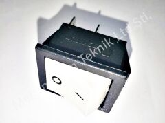 Yaylı light geniş ışıksız şalter (0-1) 4 Soketli