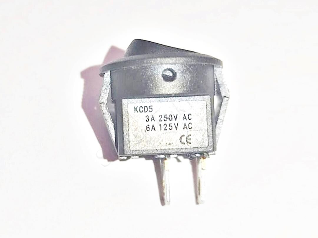 Siyah Renk Yuvarlak Işıksız Anahtar ON-OFF 2 Uçlu