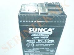 6 Volt DC 4 Amper Kuru Akü Sürgülü