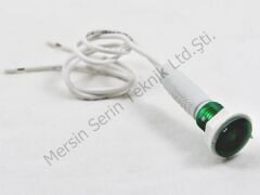 10mm Yeşil Kablolu Somunlu Sinyal Lambası