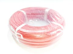 2,5mm Çok Telli Silikon İzolasyonlu Cam Elyaf Örgü Kablo KIRMIZI Renk -60/+180°C