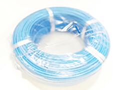 2,5mm Çok Telli Silikon İzolasyonlu Cam Elyaf Örgü Kablo MAVİ Renk -60/+180°C