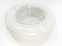 2,5mm Çok Telli Silikon İzolasyonlu Cam Elyaf Örgü Kablo BEYAZ Renk -60/+180°C