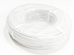 4mm Çok Telli Silikon İzolasyonlu Cam Elyaf Örgü Kablo BEYAZ Renk -60/+180°C