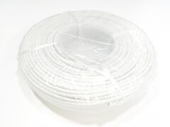 6mm Çok Telli Silikon İzolasyonlu Cam Elyaf Örgü Kablo BEYAZ Renk -60/+180°C