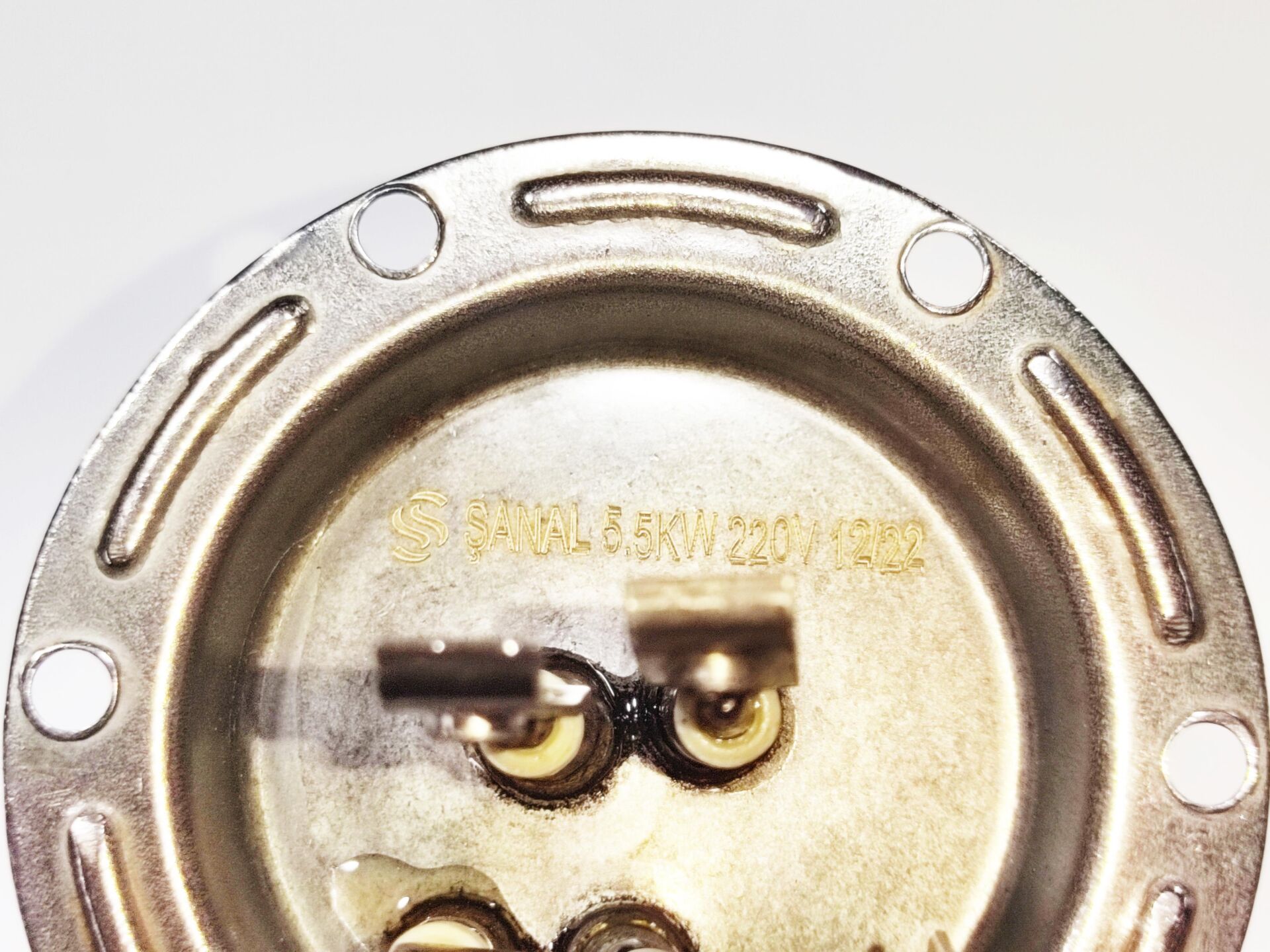 Batarya Tipi Elektrikli Şofben Isıtıcı Rezistansı Mini 5500W 304Krom 220V