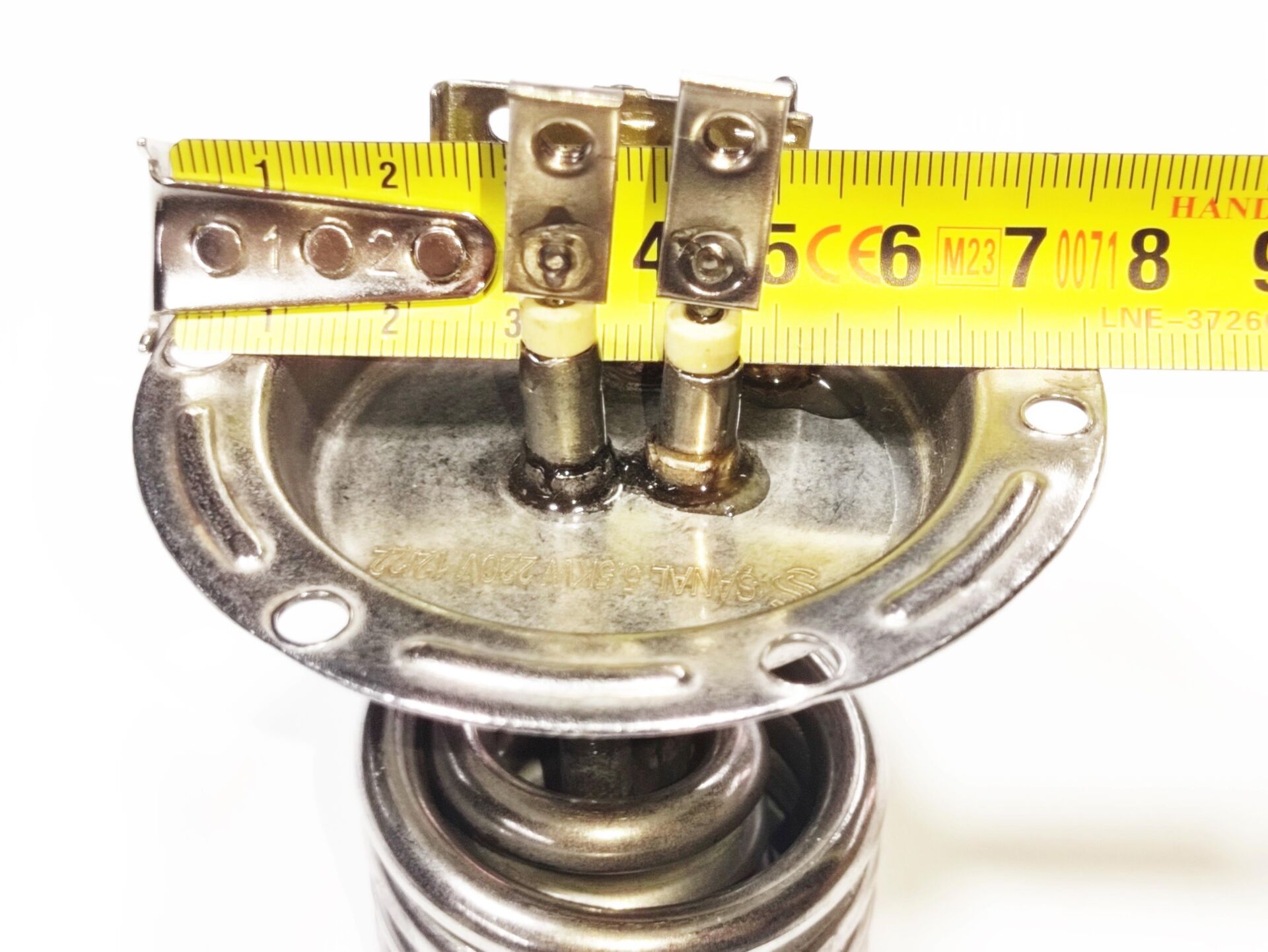 Batarya Tipi Elektrikli Şofben Isıtıcı Rezistansı Mini 5500W 304Krom 220V