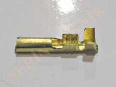 Yuvarlak Mini Dişi Soket ''Düz'' Sarı Pirinç