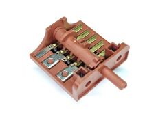 Polyemit 5+5 Ankastre Fırın Anahtarı 4 Kademeli Çevirmeli Şalter Kahverengi