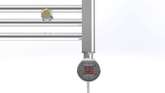 Havlupan Isıtıcı Rezistans 300 W / 230 V / L:350 MM, Krom, Yuvarlak Dijital, HP015 Model