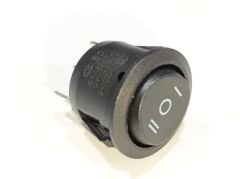 Siyah Renk Yuvarlak Işıksız Şalter 1-0-2 Anahtar 3 Uçlu