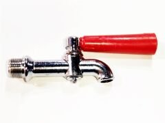 12x1mm arka diş çevirmeli göstergesiz kırmızı kömür musluk