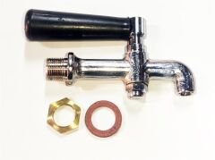 12x1mm arka diş çevirmeli göstergesiz siyah metal musluk