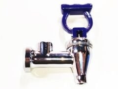 16x1,5mm arka diş basmalı 16x1,5mm göstergeli metal mavi musluk