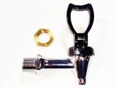 3/8 arka diş basmalı göstergesiz siyah metal musluk