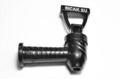 Desenli Göstergesiz Sıcak Su yazılı Plastik Semaver Çayset Musluk