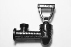 Su Yazılı Desenli Dıştan Göstergeli Plastik Semaver Çayset Musluk