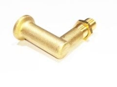 Semaver Demlik L dirsek bağlantı parçası uzun pirinç