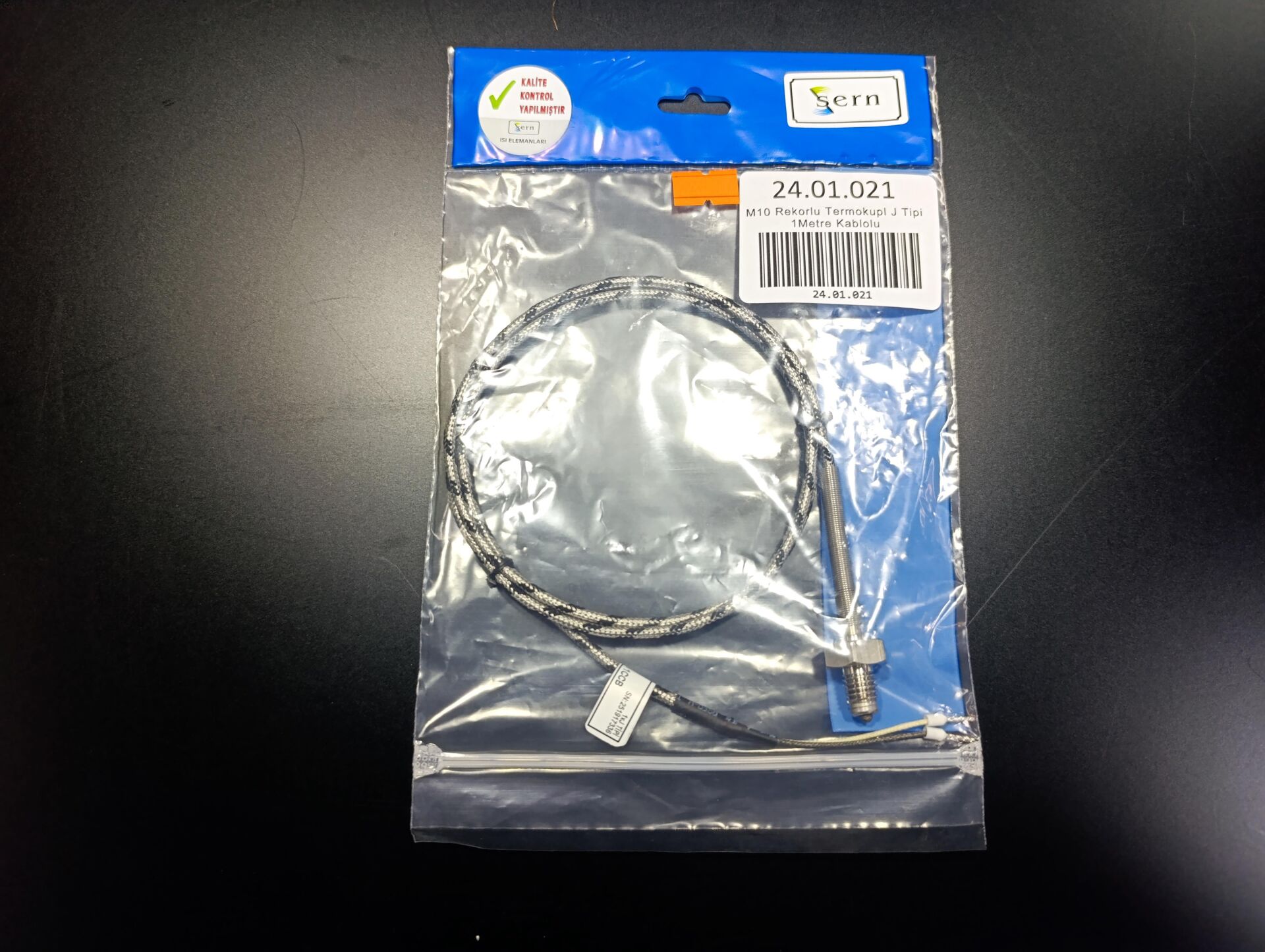 M10 Rekorlu Termokupl J Tipi 1Metre Kablolu