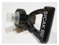 Plastik Semaver musluk başı, küçük ve sıcak su yazılı model