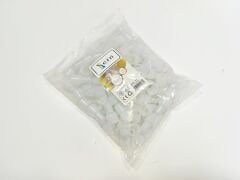 W-C6 Beyaz Plastik Kapama Parçası - 1 Paket - 100Adet 