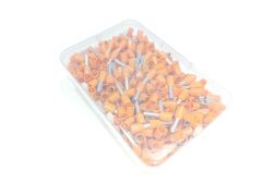 4mm Tek Girişli İzoleli Kablo Yüksüğü Fransız Normu Turuncu Renk - 1 Paket - 500Adet 