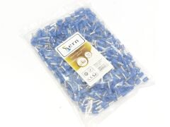 2,5mm Tek Girişli İzoleli Kablo Yüksüğü Alman Normu Mavi Renk - 1 Paket - 500Adet 
