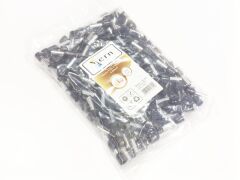 6mm Tek Girişli İzoleli Kablo Yüksüğü Alman Normu Siyah Renk - 1 Paket - 250Adet 