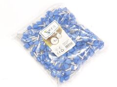 2,5mm Çift Girişli İzoleli Kablo Yüksüğü Alman Normu Mavi Renk - 1 Paket - 250Adet 