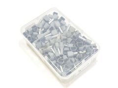 4mm Çift Girişli İzoleli Kablo Yüksüğü Alman Normu Gri Renk - 1 Paket - 200Adet 