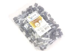 6mm Çift Girişli İzoleli Kablo Yüksüğü Alman Normu Siyah Renk - 1 Paket - 100Adet 