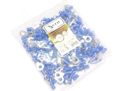 M6 (1.50 x 2.50mm²) Yuvarlak Tip İzoleli Kablo Uçları Mavi Renk - 1 Paket - 200Adet 