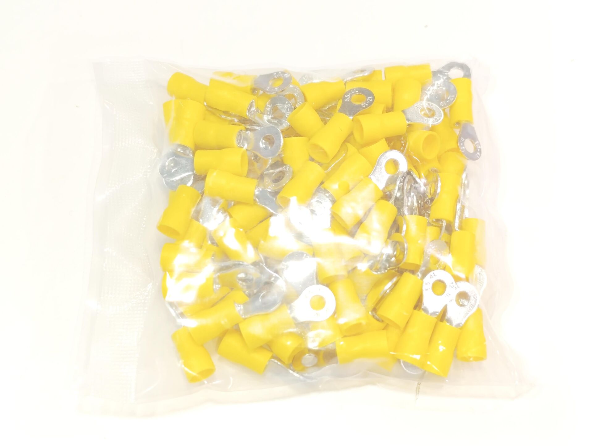 M4 (4 x 6mm²) Yuvarlak Tip İzoleli Kablo Uçları Sarı Renk - 1 Paket - 100Adet 