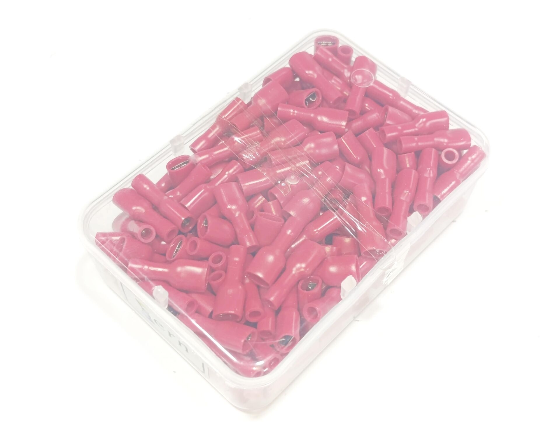 0,8x6,35 Soket 0,50x1,50mm² Dişi Faston Tip Tam İzoleli Kablo Uçları Kırmızı Renk - 1 Paket - 200Adet 