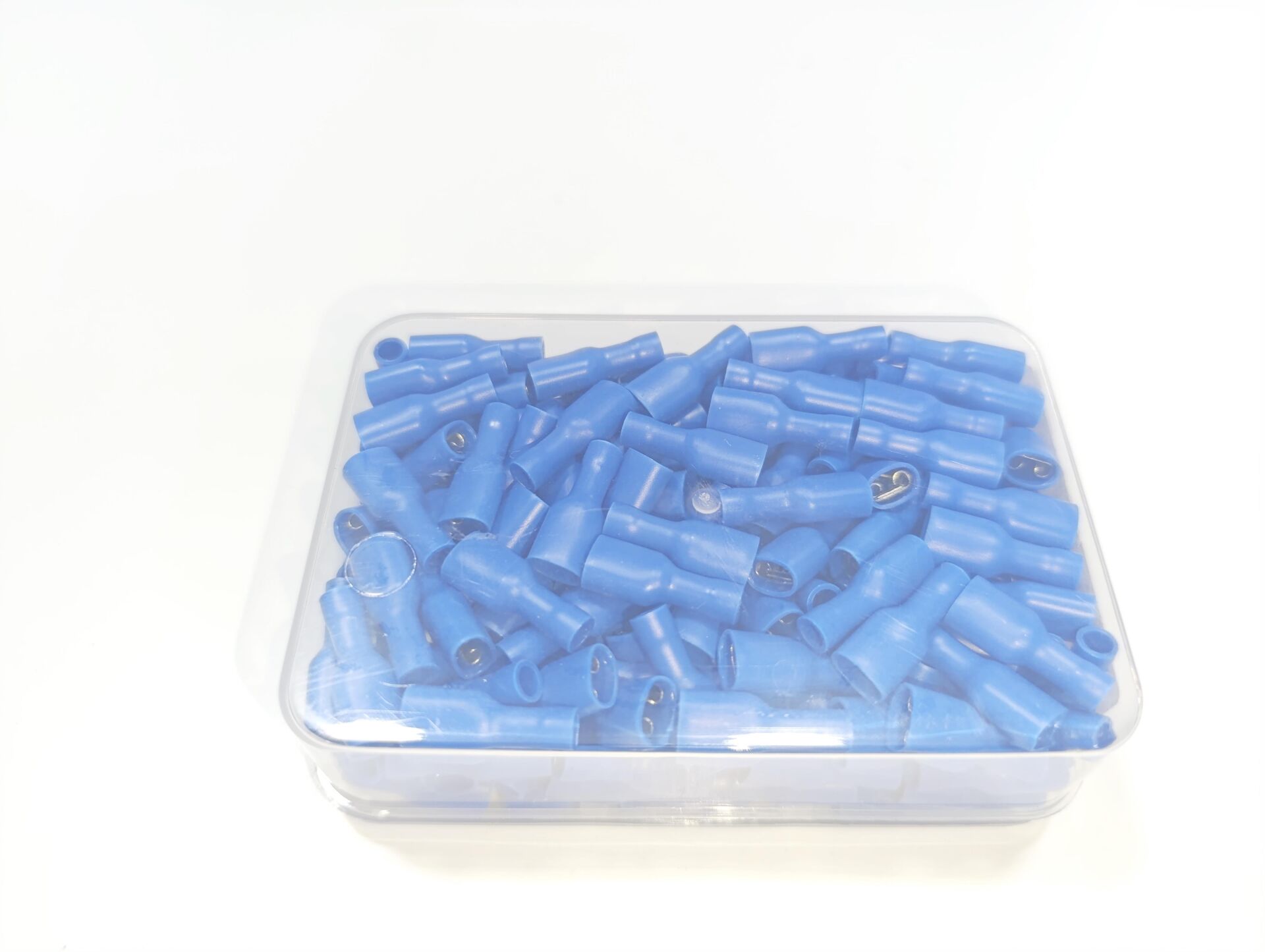 0,8x6,35 Soket 1,50x2,50mm² Dişi Faston Tip Tam İzoleli Kablo Uçları Mavi Renk - 1 Paket - 200Adet 