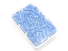 0,8x6,35 Soket 1,50x2,50mm² Dişi Faston Tip Tam İzoleli Kablo Uçları Mavi Renk - 1 Paket - 200Adet 