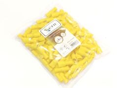 0,8x6,35 Soket 4x6mm² Dişi Faston Tip Tam İzoleli Kablo Uçları Sarı Renk - 1 Paket - 100Adet 