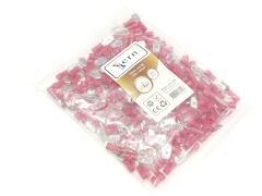 0,8x6,35 Soket 0,50x1,50mm² Erkek Faston Tip İzoleli Kablo Uçları Kırmızı Renk - 1 Paket - 200Adet 