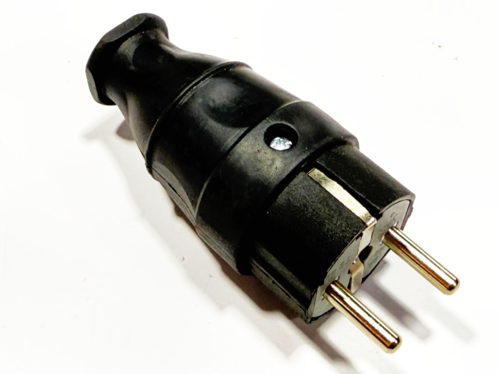 230V Kauçuk Erkek Fiş Siyah Renk