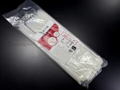 25cm boy 3,6mm kalınlık Standart Beyaz Kablo Bağı Plastik Kelepçe - 1 Paket - 100Adet 