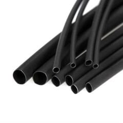 6,4mm Isı ile Daralan Siyah Makaron 2/1 (-55/+125) - 6,4mm Black Heat Shrink Tube 2/1 (-55/+125)