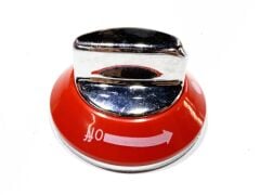 Isı Kontrol Düğmesi – 6mm & 8mm & E.C.A. Uyumlu | Kırmızı / Nikelaj kaplama | Horeca Tip