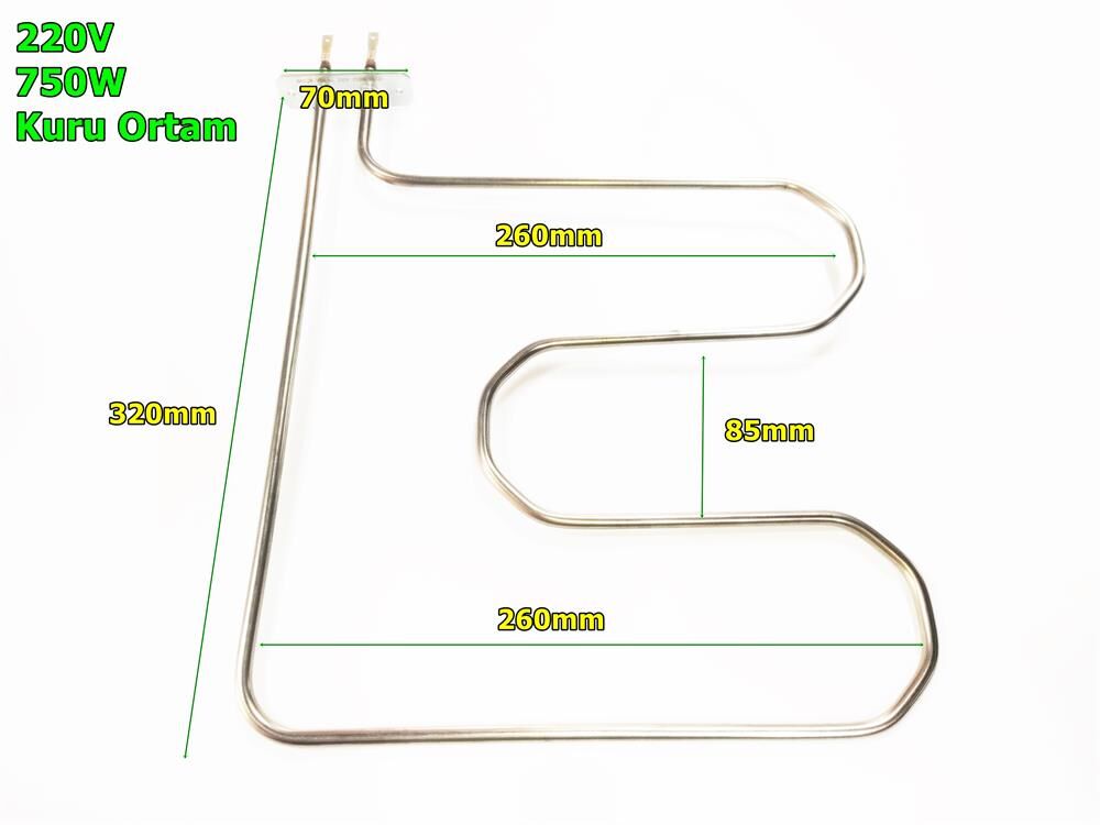 230V 750W F tipi fırın ısıtıcı rezistans